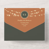 Invitation Tout En Un Guirlande Lumineuse en Terre Cuite pour Mariage au (Verso)