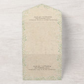 Invitation Tout En Un Gypsophila aquarelle Floral Rustique & Boho Mariag (Dehors)