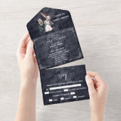 Invitation Tout En Un Halloween Automne Octobre Frankenstein Mariée Coup (Déchirure)