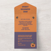 Invitation Tout En Un Halloween Kawaii Motif (À l'intérieur)