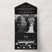 Invitation Tout En Un Halloween Maison hantée Couple Mariage Octobre (À l'intérieur)