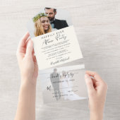 Invitation Tout En Un Happily Ever After 2 Photo Réception de mariage (Déchirure)