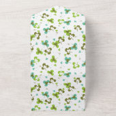 Invitation Tout En Un Happy Green Clover Feuille Motif d'art (Dehors)