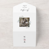 Invitation Tout En Un Hello Australia Floral Two Mariage photo (Dehors)