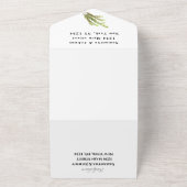 Invitation Tout En Un Herbes vertes Aquarelle Verdure Rosemaire Mariage (Dehors)