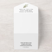 Invitation Tout En Un Herbes vertes Aquarelle Vert Sage Mariage (Dehors)