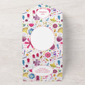 Invitation Tout En Un Hérisson Fleurs sauvages Peinture aquarelle (Dehors)