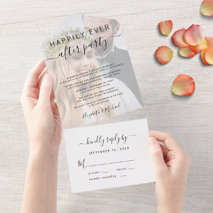 Invitation Tout En Un Heureusement Jamais Après La Réception De Mariage 