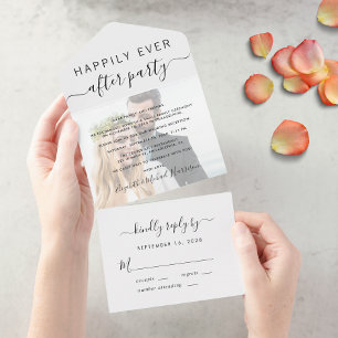Invitation Tout En Un Heureusement Jamais Après La Réception De Mariage
