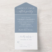 Invitation Tout En Un Heureusement Jamais Après La Réception De Mariage  (À l'intérieur)