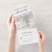 Invitation Tout En Un Heureusement Jamais Après La Réception De Mariage  (Déchirure)