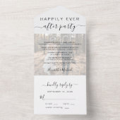 Invitation Tout En Un Heureusement Jamais Après La Réception De Mariage  (À l'intérieur)
