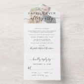 Invitation Tout En Un Heureusement Jamais Après La Réception De Mariage  (À l'intérieur)