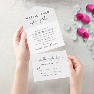 Invitation Tout En Un Heureux toujours après le Mariage du parti