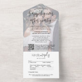 Invitation Tout En Un Heureux toujours après le Mariage du parti QR Code (À l'intérieur)