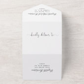 Invitation Tout En Un Heureux toujours après Mariage noir et blanc photo (Dehors)