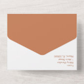 Invitation Tout En Un Hibiscus Dessiné à la Main Terreux (Verso)