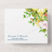 Invitation Tout En Un Hibiscus Mariage tropical (Verso)