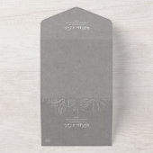 Invitation Tout En Un Hiver rustique | Phoque Gris Et Envoi (Dehors)