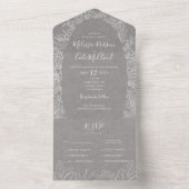 Invitation Tout En Un Hiver rustique | Phoque Gris Et Envoi (À l'intérieur)