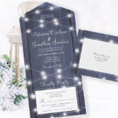 Invitation Tout En Un hiver rustique tout en un mariage rsvp