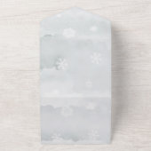 Invitation Tout En Un Hiver Sage Brown Rustique Foliting Mariage (Dehors)