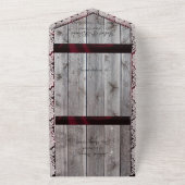 Invitation Tout En Un Horseshoe & Lace Gettin' Hitched Mariage (Dehors)