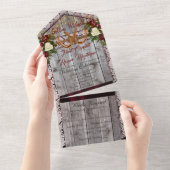 Invitation Tout En Un Horseshoe & Lace Gettin' Hitched Mariage (Déchirure)