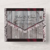 Invitation Tout En Un Horseshoe & Lace Gettin' Hitched Mariage (Verso)