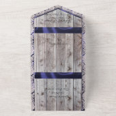 Invitation Tout En Un Horseshoe & Lace Gettin' Hitched Mariage (Dehors)