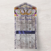Invitation Tout En Un Horseshoe & Lace Gettin' Hitched Mariage (À l'intérieur)