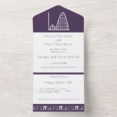 Invitation Tout En Un Il s'ajoute en pourpre (À l'intérieur)