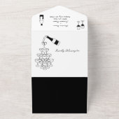 Invitation Tout En Un Illustrations noires dessinées à la main Doodles M (Dehors)