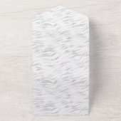 Invitation Tout En Un Impression zèbre blanc argenté (Dehors)