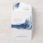 INVITATION TOUT EN UN INDIGO INK BLEU MOUNTAIRES PINE COULEUR D'EAU MARI (Dehors)