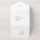 Invitation Tout En Un Initiales Code QR Écriture Élégante Toute Couleur (Dehors)