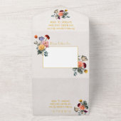 Invitation Tout En Un Initiales de mariage lumineuses et aériennes à la  (Dehors)