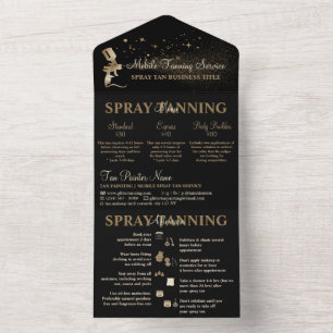 Invitation Tout En Un Instructions de suivi Cabine de bronzage Flyer