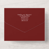 Invitation Tout En Un Invitación de Boda Español Inglés Rsvp FOLKART (Verso)