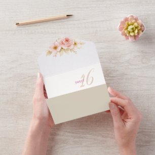 Invitation Tout En Un Invitation de rêve fleuri pour un anniversaire Swe