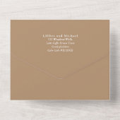 Invitation Tout En Un Invite de mariage avec RSVP des tournesols rustiqu (Verso)