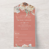 Invitation Tout En Un Invite de mariage avec RSVP | Herbe de Pampas BOHO (À l'intérieur)
