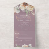 Invitation Tout En Un Invite de mariage avec RSVP | Herbe de Pampas BOHO (À l'intérieur)