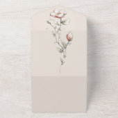 Invitation Tout En Un Inviter le Mariage Rose sauvage tout en un mariage (Dehors)