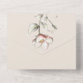 Invitation Tout En Un Inviter le Mariage Rose sauvage tout en un mariage (Verso)