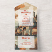 Invitation Tout En Un Italie Lac de Côme Destination Mariage (À l'intérieur)