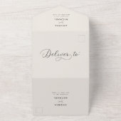 Invitation Tout En Un Ivory Fall Fleur sauvage QR Code Automne Mariage (Dehors)