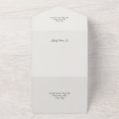 Invitation Tout En Un Ivory Floral Wedding (Dehors)