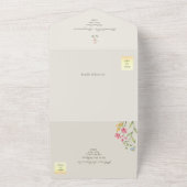 Invitation Tout En Un Ivory Wildflower Photo Wedding (Dehors)