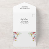 Invitation Tout En Un Jardin fleur sauvage Anniversaire (Dehors)